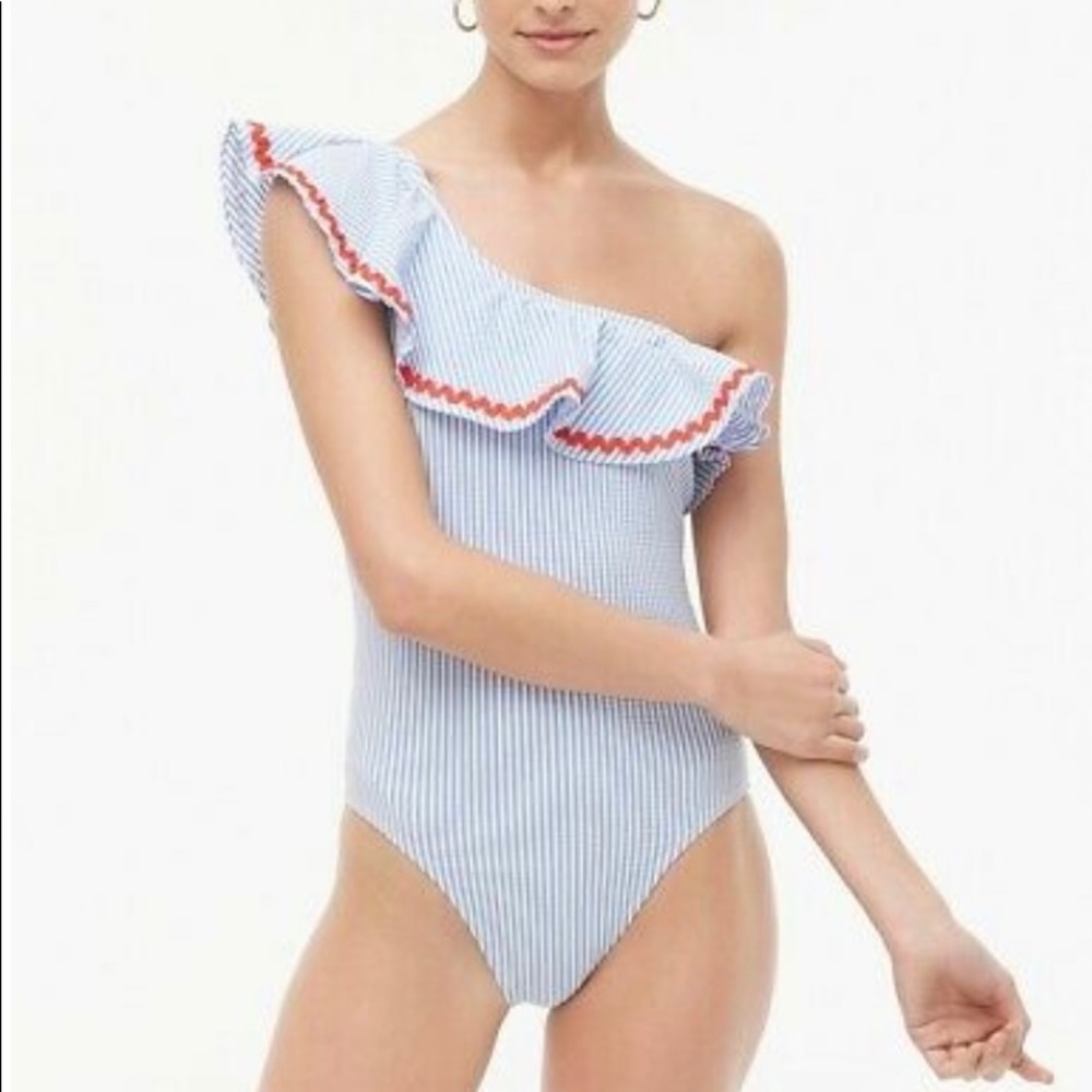 JCrew Searsucker One-piece Swimsuit
